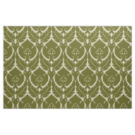 Einfache Renaissance-Damaske, Olive Green auf Elfe Stoff