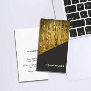 Einfache Reparatur des Gray Gold-Schaltplatzes Visitenkarte