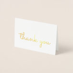 Einfache Retro Gold Handschrift Vielen Dank Folienkarte<br><div class="desc">Ein einfaches,  Retro-inspiriertes modernes Design mit den Worten "danke" in handgeschriebenem Schriftart in echter Goldfolie. Ein vielseitiges Design,  das Sie für jeden Anlass verwenden können,  wenn Sie gewollt,  um jemandem ganz Besonderes zu danken! Ideal für Hochzeiten. Auch in realer Silberfolie erhältlich.</div>