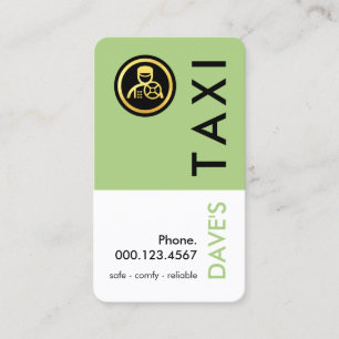 Einfache Retro-Grün-Taxi-Schicht Visitenkarte