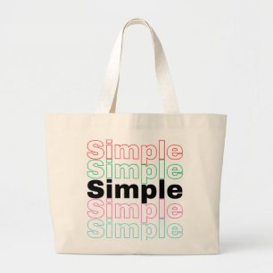 'Einfache' Retro-inspirierte Typografie Jumbo Stoffbeutel