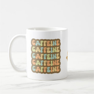 Einfache Retro-Koffein Groovy Farbe Vintag Golden Kaffeetasse