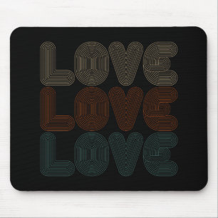 Einfache Retro-Liebe Typograph Valentine   Mousepa Mousepad