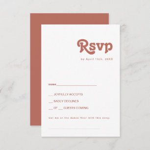 Einfache Retro   Old Rose Song Request RSVP Card
