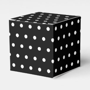 Einfache Retro Polka Dot Schwarz und Weiß Geschenkschachtel