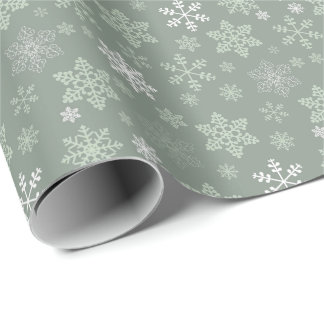 Einfache Retro-Schneeflocken Weihnachten Geschenkpapier