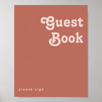 Einfache Retro-Vibes | Old Rosen Guest Book Sign