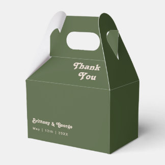 Einfache Retro-Vibes | Olive Green Gastgeschenk Ho Geschenkschachtel
