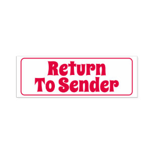 Einfache "Return to Sender"-Kautschuk-Briefmarke Permastempel