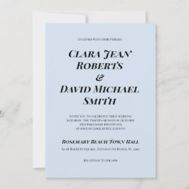 Einfache Robin's Minimalistische Hochzeitseinladun Einladung