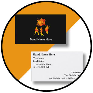 Einfache Rock Band-Visitenkarten Visitenkarte