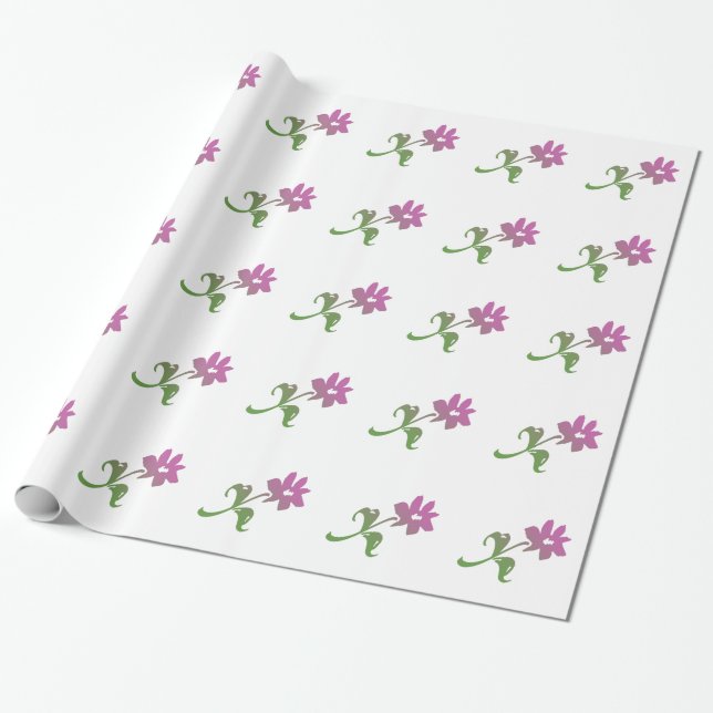 Einfache Rosa Blume Geschenkwrap Geschenkpapier (Ungerollt)