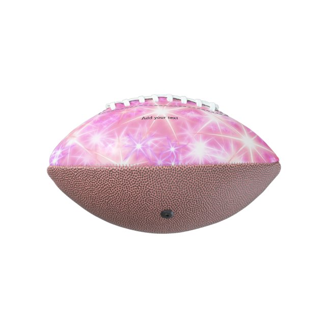 Einfache rosa glitzernde Sterne fügen Ihren Text h Football (Gedreht 270)