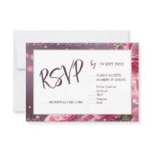 Einfache, rosa handgeschriebene SkriptWedding RSVP