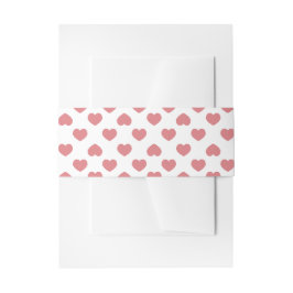 Einfache rosa Herzen Minimalistisch Einladungsbanderole