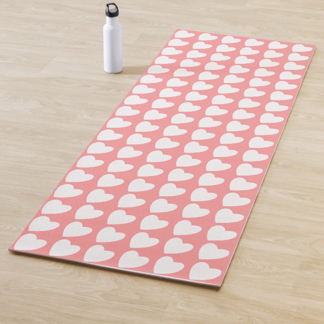 Einfache rosa Herzklammer Girly Yogamatte (Beispiel)