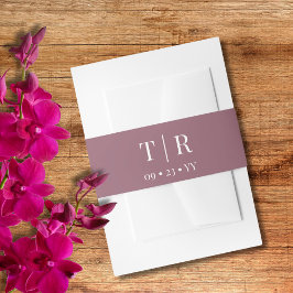 Einfache, rosa Hochzeit Einladungsbanderole