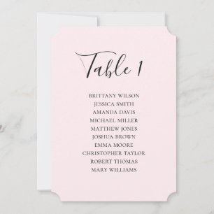 Einfache rosa Hochzeitskarte. Modernes Drehbuch Einladung