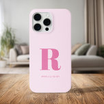 Einfache rosa Moderne Monogramm Case-Mate iPhone Hülle<br><div class="desc">Einfache moderne erste Monogram Phone Case. Erstellen Sie Ihren eigenen personalisierten iPhone Case mit individuellem Anfangsnamen.</div>