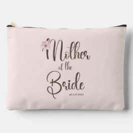 Einfache rosa Mohnblume Mutter der Braut Zubehörtasche