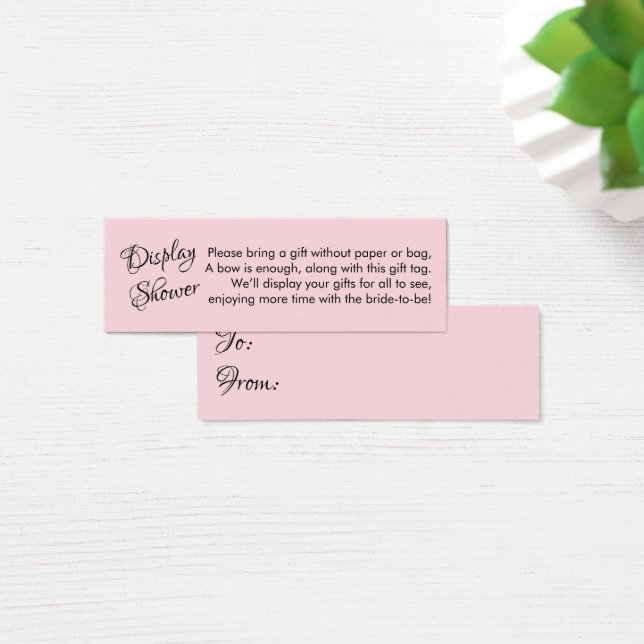 Einfache rosa No Wrap Brautparty Mini Geschenkkart (Schreibtisch)