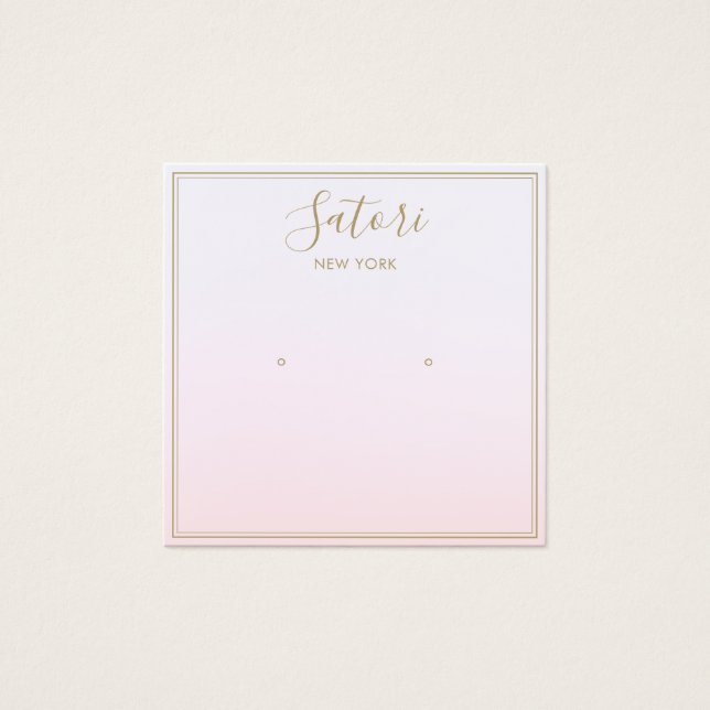 Einfache rosa Ombre Script Stuhlvorführung Anzeige (Vorderseite)