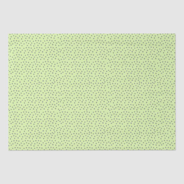 Einfache rosa Polka Punkte mit hellgrünem Hintergr Seidenpapier (Vorderseite)
