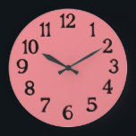 Einfache rosa Schlichte Uhr<br><div class="desc">Dies ist eine normale schnurlose einfache Uhr für Ihr Haus oder Ihr Unternehmen.</div>