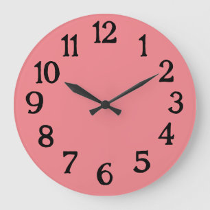 Einfache rosa Schlichte Uhr