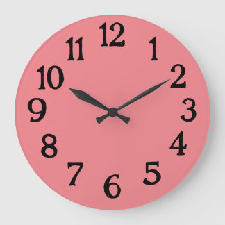 Einfache rosa Schlichte Uhr