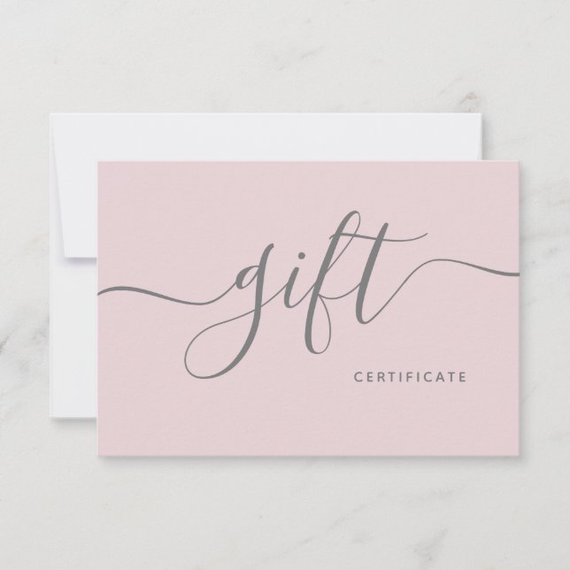 Einfache Rosa Schönheitssalon Moderne Geschenkkart (Vorderseite)