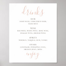 Einfache rosa Schrift. alkoholische Getränke Hochz