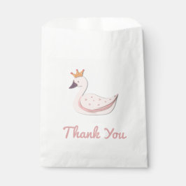 Einfache Rosa Swan Princess Vielen Dank Geschenktütchen
