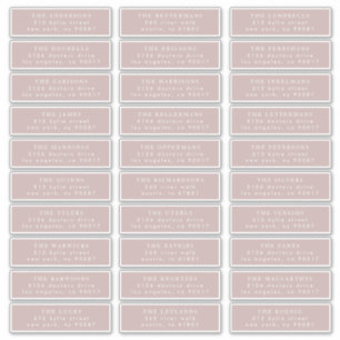 Einfache rosa Taupe und weiße moderne Kalligraphie Aufkleber