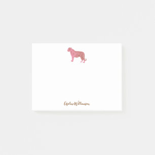 Einfache rosa Tiger Schrift personalisierte Korres Post-it Klebezettel