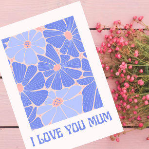 einfache Rosa- und Blütenblumen für Mummblüten Dankeskarte