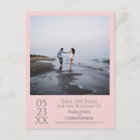 Einfache rosa und graue Hochzeit Speichern Sie das
