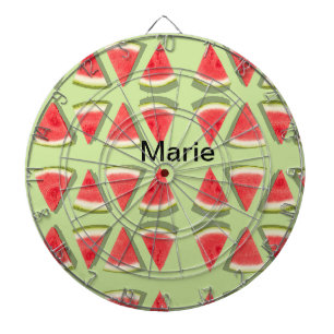 Einfache rosa Wassermelone Name minimal benutzerde Dartscheibe