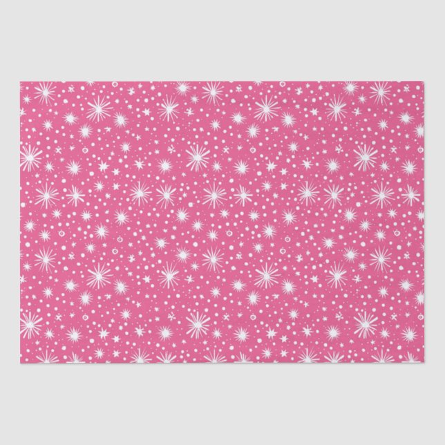 Einfache rosa Weihnachten Seidenpapier (Vorderseite)