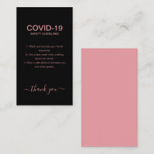 Einfache Rose Gold Covid Sicherheitsrichtlinien Sc