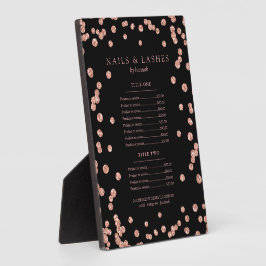 Einfache Rose Gold Glitzer Confetti Preis Menü Sch Fotoplatte