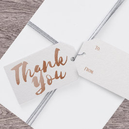 Einfache Rose Gold Imitate Foil Vielen Dank für Ih Geschenkanhänger