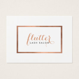 Einfache Rose Gold Lash Salon Logo Aftercare Card