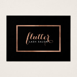 Einfache Rose Gold Lash Salon Logo Black Aftercare