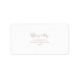 Einfache Rose Gold UAWG Address Labels Adressaufkleber