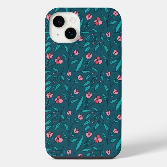 Einfache Rose iPhone 14 Plus Hülle (Rückseite)