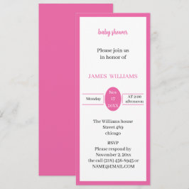 Einfache Rose Personalisiert Babydusche Einladung