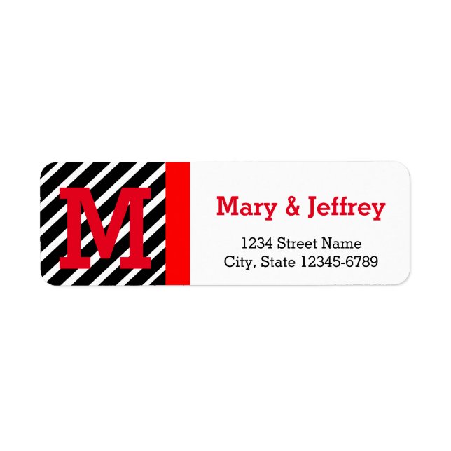 Einfache Rot- und Strickfische Rücksendeadressen-A (Vorne)