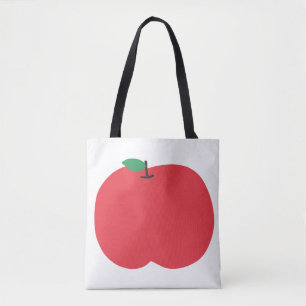 Einfache rote Apfelfrucht-Geschenke Tasche
