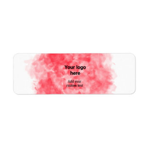 Einfache rote Aquarellfarbe, fügen Sie Ihr Logo un